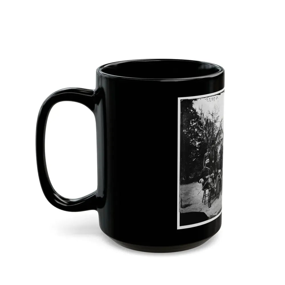 District Of Columbia. Gen. William Gamble And Staff At Camp Stoneman, The Cavalry Depot At Giesborough Point (U.S. Civil War) Black Coffee Mug - Go Mug Yourself