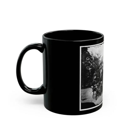 District Of Columbia. Gen. William Gamble And Staff At Camp Stoneman, The Cavalry Depot At Giesborough Point (U.S. Civil War) Black Coffee Mug - Go Mug Yourself
