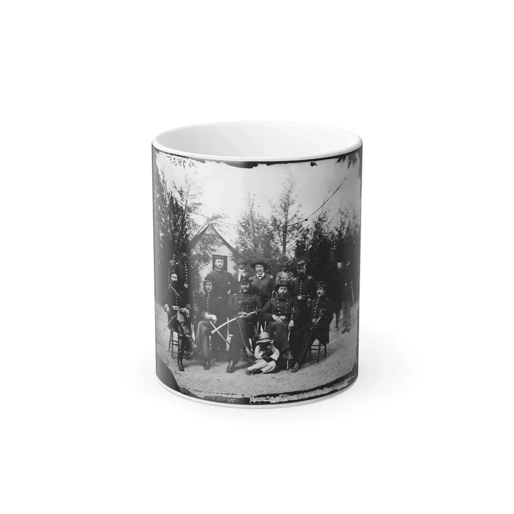 District of Columbia. Gen. William Gamble and Staff at Camp Stoneman, the Cavalry Depot at Giesborough Point (U.S. Civil War) Color Changing Coffee Mug 11oz Default Title 11oz - Go Mug Yourself