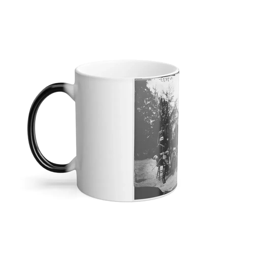 District of Columbia. Gen. William Gamble and Staff at Camp Stoneman, the Cavalry Depot at Giesborough Point (U.S. Civil War) Color Changing Coffee Mug 11oz - Go Mug Yourself