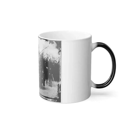 District of Columbia. Gen. William Gamble and Staff at Camp Stoneman, the Cavalry Depot at Giesborough Point (U.S. Civil War) Color Changing Coffee Mug 11oz - Go Mug Yourself