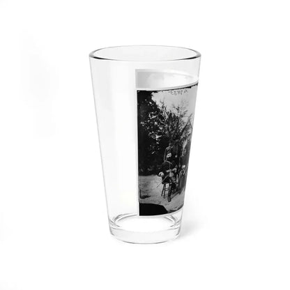 District Of Columbia. Gen. William Gamble And Staff At Camp Stoneman, The Cavalry Depot At Giesborough Point (U.S. Civil War) Pint Glass 16oz - Go Mug Yourself