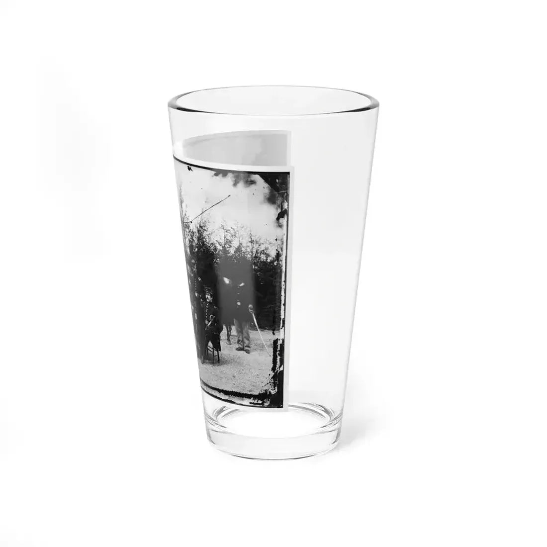 District Of Columbia. Gen. William Gamble And Staff At Camp Stoneman, The Cavalry Depot At Giesborough Point (U.S. Civil War) Pint Glass 16oz - Go Mug Yourself
