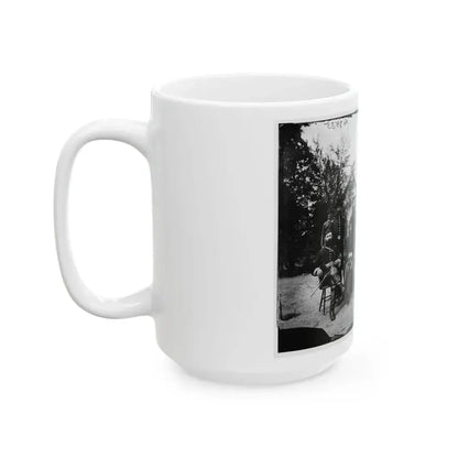 District Of Columbia. Gen. William Gamble And Staff At Camp Stoneman, The Cavalry Depot At Giesborough Point (U.S. Civil War) White Coffee Mug - Go Mug Yourself