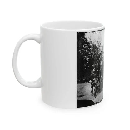 District Of Columbia. Gen. William Gamble And Staff At Camp Stoneman, The Cavalry Depot At Giesborough Point (U.S. Civil War) White Coffee Mug - Go Mug Yourself