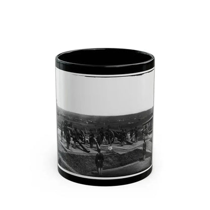 District Of Columbia. Gun Crews Of Company H, 3d Massachusetts Heavy Artillery, At Fort Lincoln (U.S. Civil War) Black Coffee Mug 11oz - Go Mug Yourself