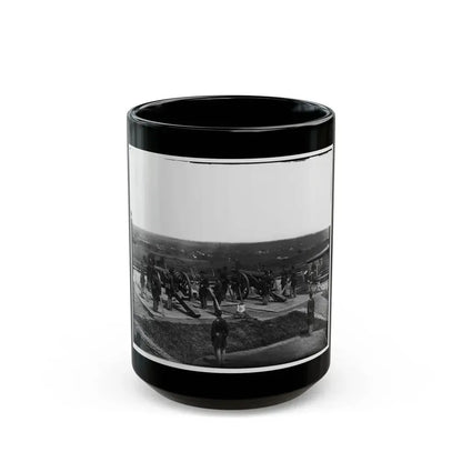 District Of Columbia. Gun Crews Of Company H, 3d Massachusetts Heavy Artillery, At Fort Lincoln (U.S. Civil War) Black Coffee Mug 15oz - Go Mug Yourself