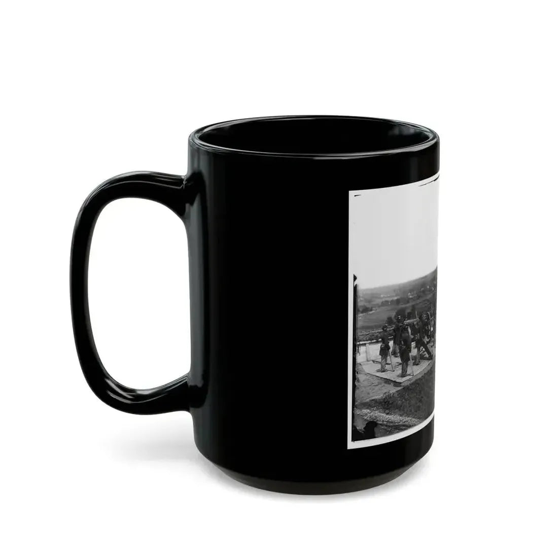District Of Columbia. Gun Crews Of Company H, 3d Massachusetts Heavy Artillery, At Fort Lincoln (U.S. Civil War) Black Coffee Mug - Go Mug Yourself