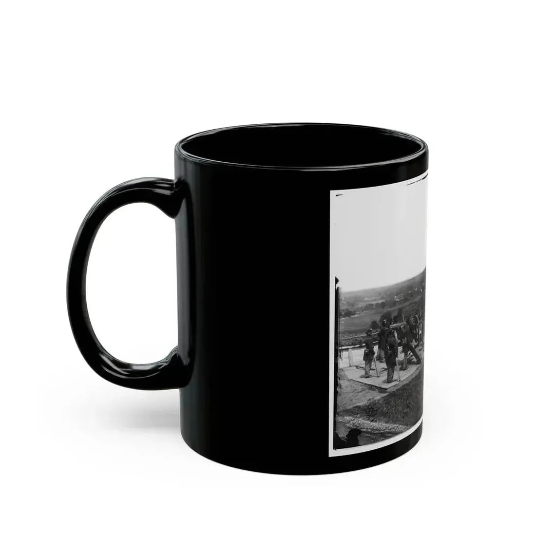 District Of Columbia. Gun Crews Of Company H, 3d Massachusetts Heavy Artillery, At Fort Lincoln (U.S. Civil War) Black Coffee Mug - Go Mug Yourself