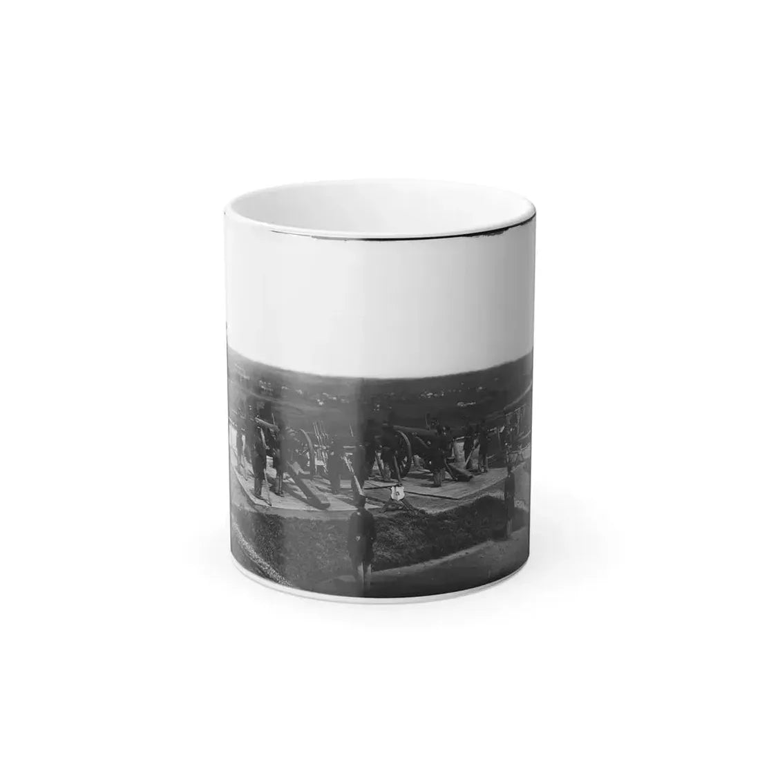 District of Columbia. Gun Crews of Company H, 3D Massachusetts Heavy Artillery, at Fort Lincoln (U.S. Civil War) Color Changing Coffee Mug 11oz Default Title 11oz - Go Mug Yourself