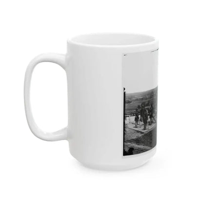 District Of Columbia. Gun Crews Of Company H, 3d Massachusetts Heavy Artillery, At Fort Lincoln (U.S. Civil War) White Coffee Mug - Go Mug Yourself