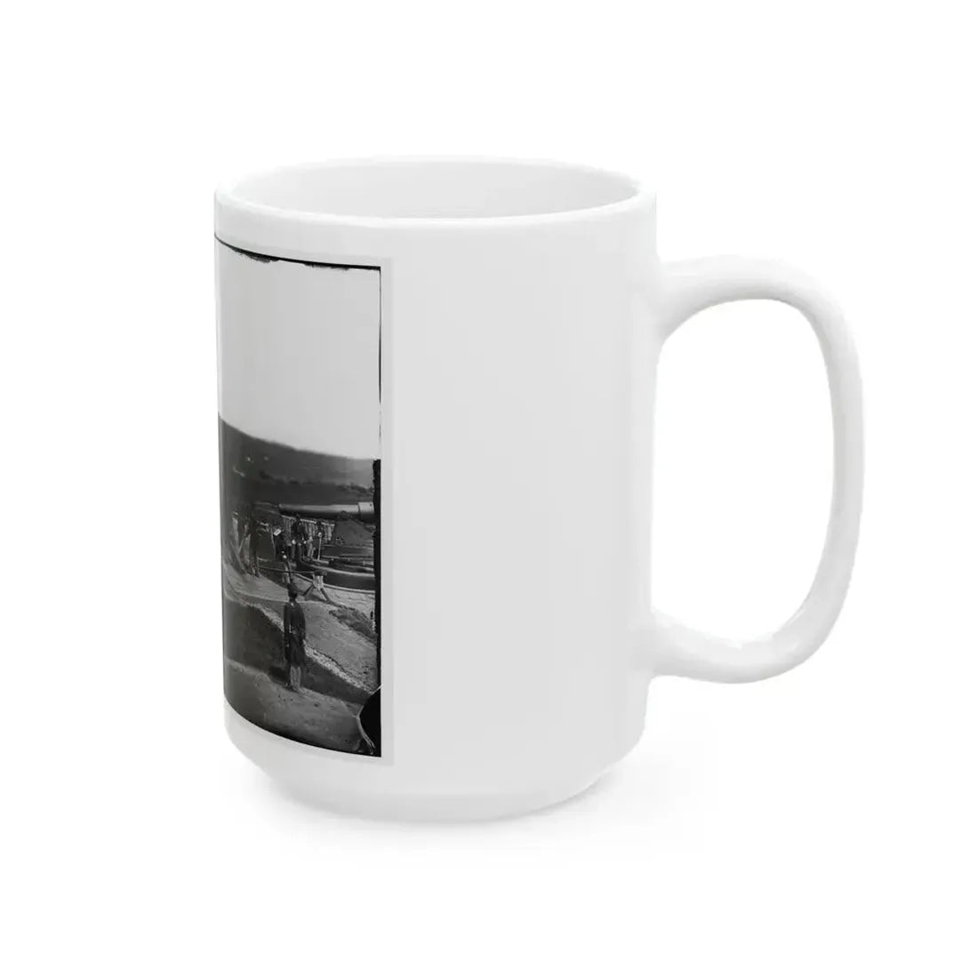 District Of Columbia. Gun Crews Of Company H, 3d Massachusetts Heavy Artillery, At Fort Lincoln (U.S. Civil War) White Coffee Mug - Go Mug Yourself