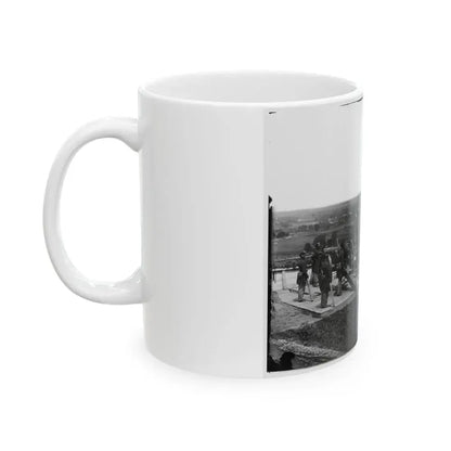 District Of Columbia. Gun Crews Of Company H, 3d Massachusetts Heavy Artillery, At Fort Lincoln (U.S. Civil War) White Coffee Mug - Go Mug Yourself