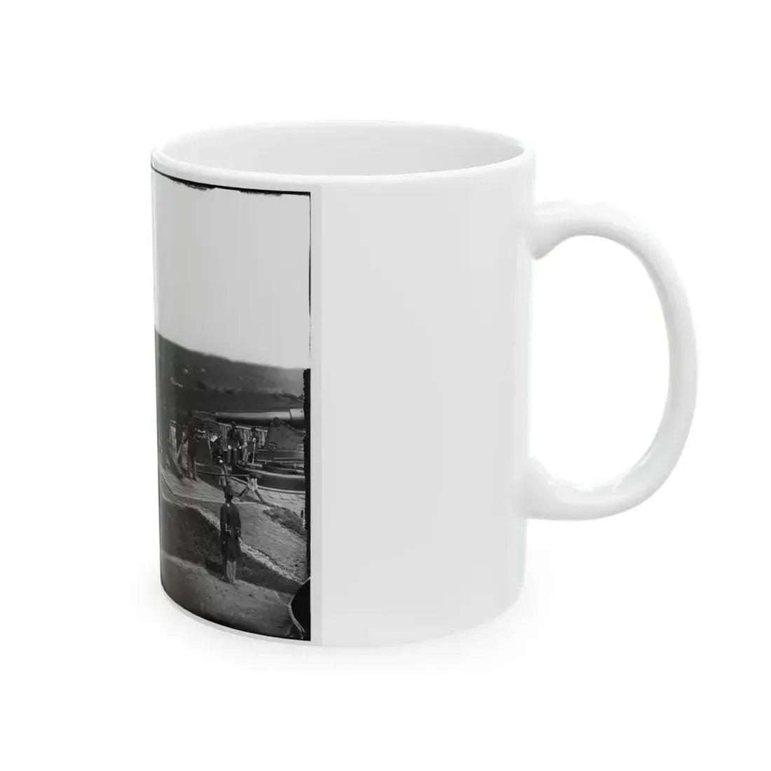 District Of Columbia. Gun Crews Of Company H, 3d Massachusetts Heavy Artillery, At Fort Lincoln (U.S. Civil War) White Coffee Mug - Go Mug Yourself