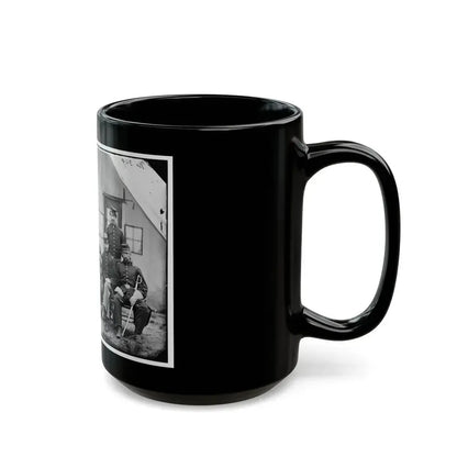 District Of Columbia. Maj. H. W. Sawyer And Staff At Camp Stoneman (U.S. Civil War) Black Coffee Mug - Go Mug Yourself