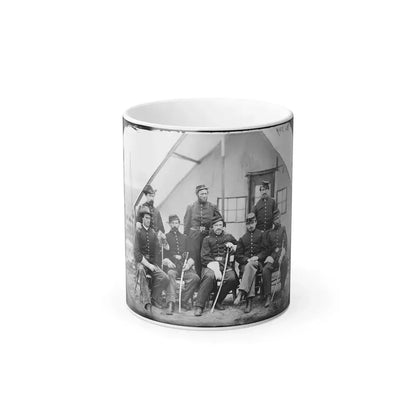 District of Columbia. Maj. H. W. Sawyer and Staff at Camp Stoneman (U.S. Civil War) Color Changing Coffee Mug 11oz Default Title 11oz - Go Mug Yourself