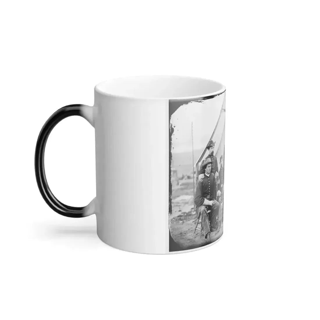 District of Columbia. Maj. H. W. Sawyer and Staff at Camp Stoneman (U.S. Civil War) Color Changing Coffee Mug 11oz - Go Mug Yourself