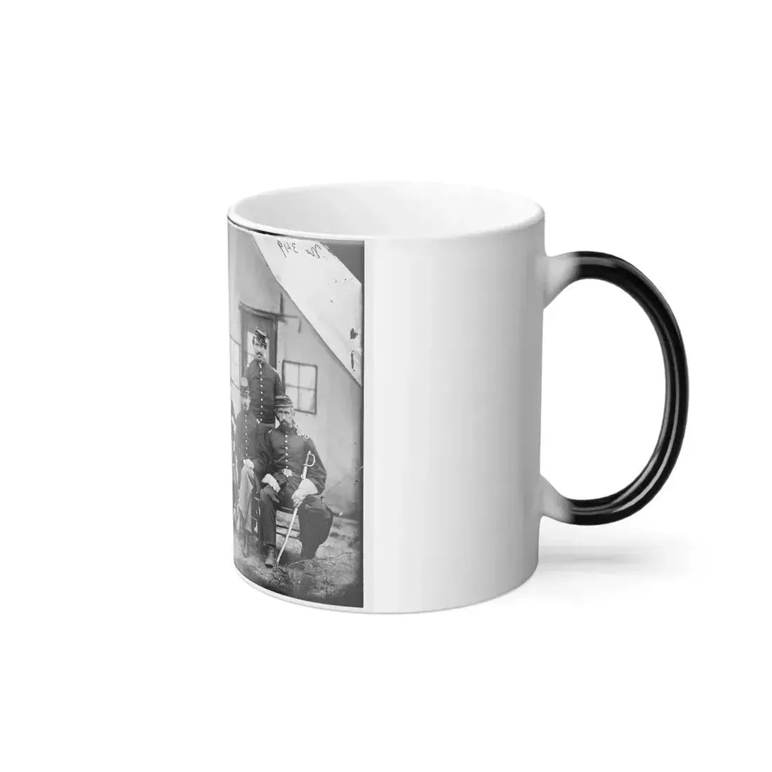 District of Columbia. Maj. H. W. Sawyer and Staff at Camp Stoneman (U.S. Civil War) Color Changing Coffee Mug 11oz - Go Mug Yourself