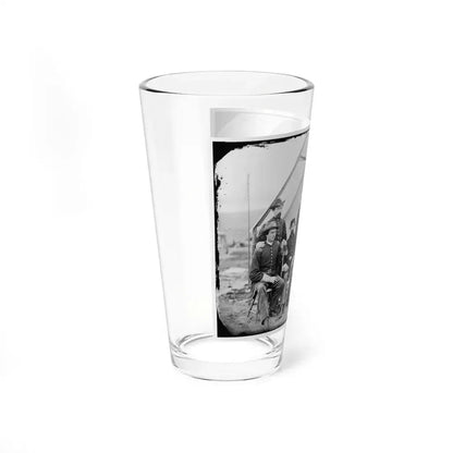 District Of Columbia. Maj. H. W. Sawyer And Staff At Camp Stoneman (U.S. Civil War) Pint Glass 16oz - Go Mug Yourself