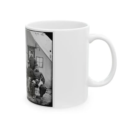 District Of Columbia. Maj. H. W. Sawyer And Staff At Camp Stoneman (U.S. Civil War) White Coffee Mug - Go Mug Yourself