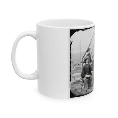 District Of Columbia. Maj. H. W. Sawyer And Staff At Camp Stoneman (U.S. Civil War) White Coffee Mug - Go Mug Yourself