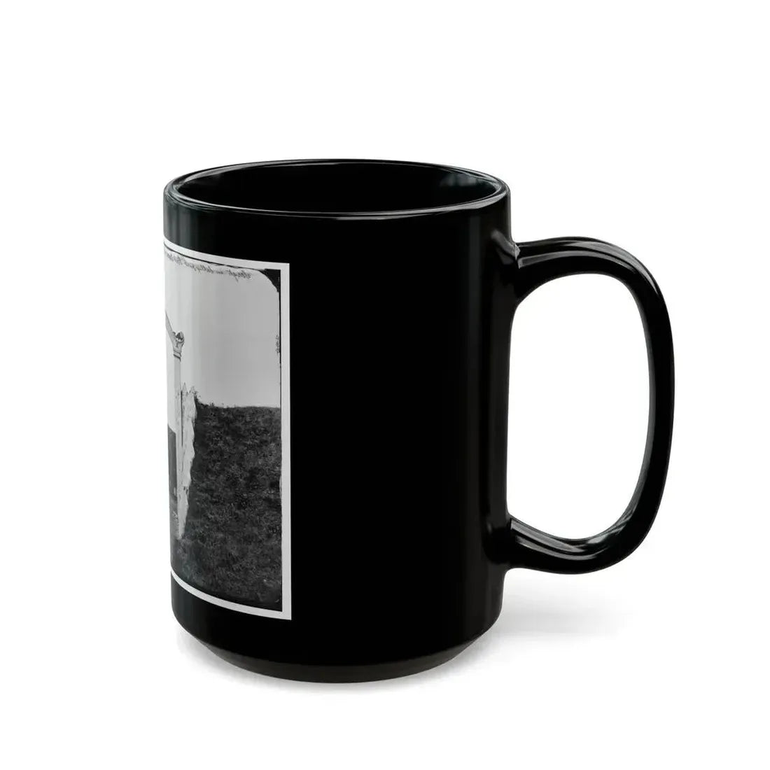 District Of Columbia. Men And Gun Of 3d Massachusetts Heavy Artillery At Ornamental Gate Of Fort Totten (U.S. Civil War) Black Coffee Mug - Go Mug Yourself