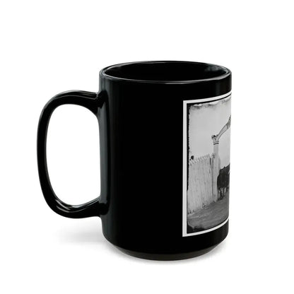 District Of Columbia. Men And Gun Of 3d Massachusetts Heavy Artillery At Ornamental Gate Of Fort Totten (U.S. Civil War) Black Coffee Mug - Go Mug Yourself