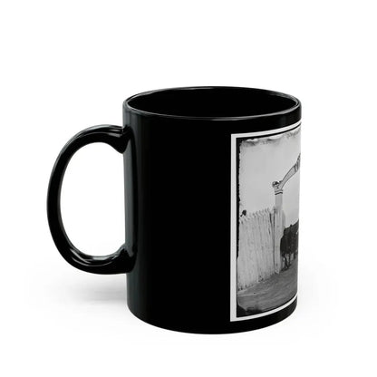 District Of Columbia. Men And Gun Of 3d Massachusetts Heavy Artillery At Ornamental Gate Of Fort Totten (U.S. Civil War) Black Coffee Mug - Go Mug Yourself