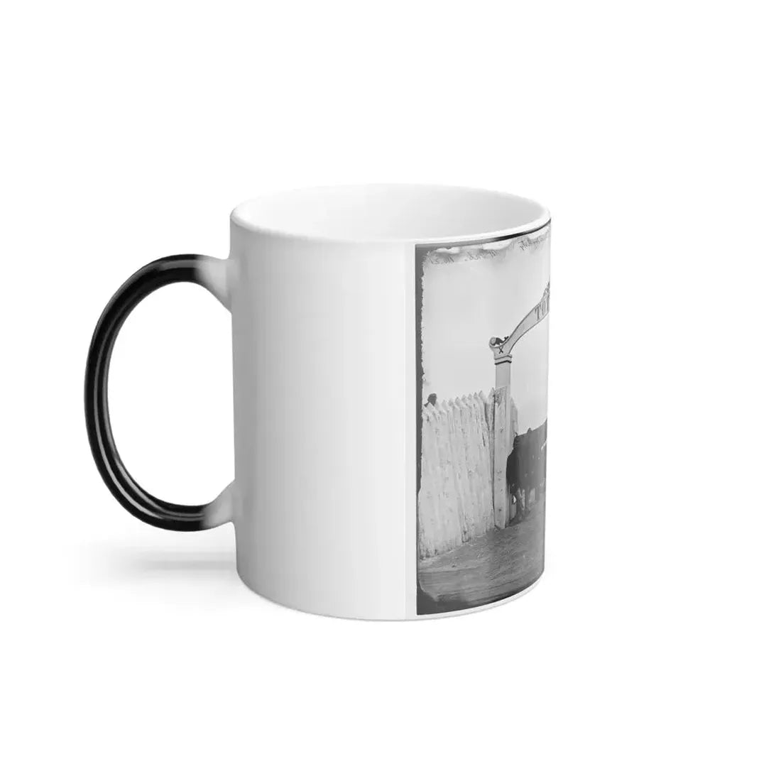 District of Columbia. Men and Gun of 3D Massachusetts Heavy Artillery at Ornamental Gate of Fort Totten (U.S. Civil War) Color Changing Coffee Mug 11oz - Go Mug Yourself