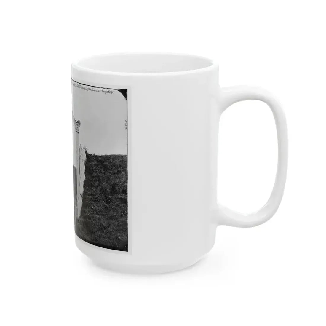 District Of Columbia. Men And Gun Of 3d Massachusetts Heavy Artillery At Ornamental Gate Of Fort Totten (U.S. Civil War) White Coffee Mug - Go Mug Yourself