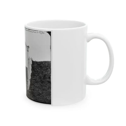 District Of Columbia. Men And Gun Of 3d Massachusetts Heavy Artillery At Ornamental Gate Of Fort Totten (U.S. Civil War) White Coffee Mug - Go Mug Yourself