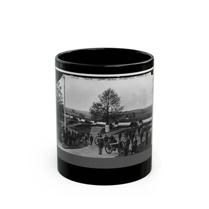District Of Columbia. Officers And Men Of Company F, 3d Massachusetts Heavy Artillery, In Fort Stevens (U.S. Civil War) Black Coffee Mug 11oz - Go Mug Yourself