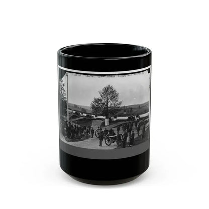 District Of Columbia. Officers And Men Of Company F, 3d Massachusetts Heavy Artillery, In Fort Stevens (U.S. Civil War) Black Coffee Mug 15oz - Go Mug Yourself