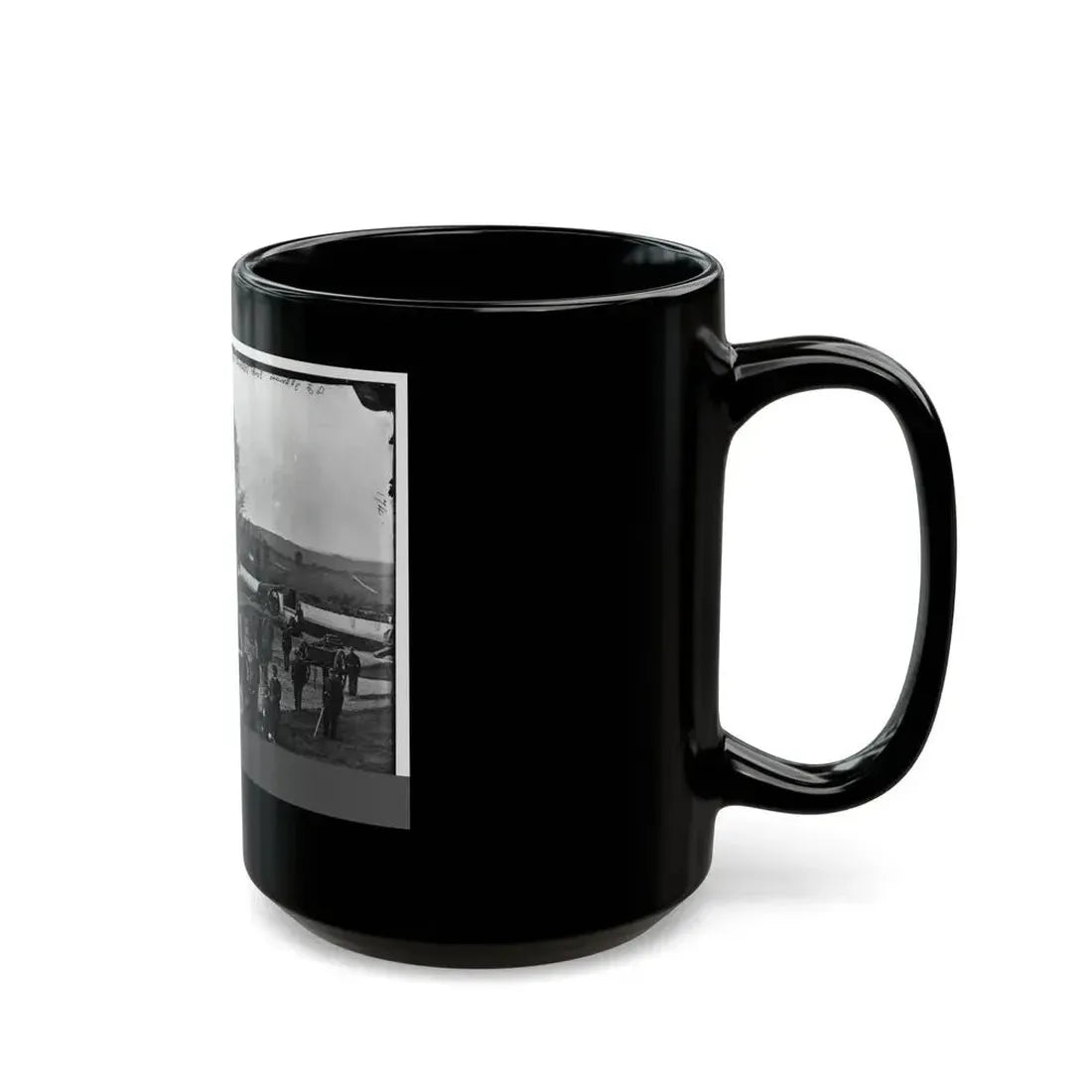 District Of Columbia. Officers And Men Of Company F, 3d Massachusetts Heavy Artillery, In Fort Stevens (U.S. Civil War) Black Coffee Mug - Go Mug Yourself