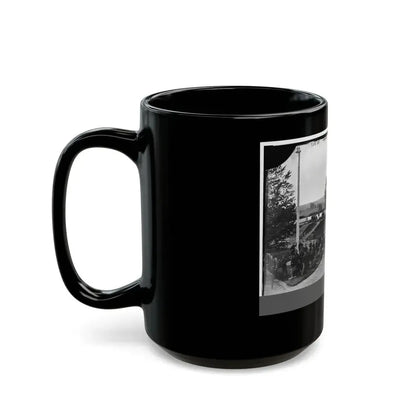 District Of Columbia. Officers And Men Of Company F, 3d Massachusetts Heavy Artillery, In Fort Stevens (U.S. Civil War) Black Coffee Mug - Go Mug Yourself