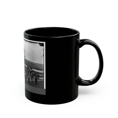 District Of Columbia. Officers And Men Of Company F, 3d Massachusetts Heavy Artillery, In Fort Stevens (U.S. Civil War) Black Coffee Mug - Go Mug Yourself