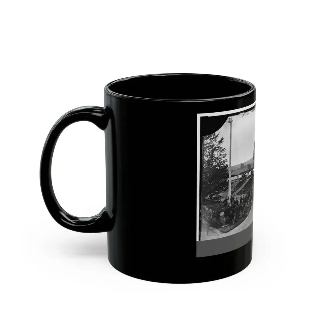 District Of Columbia. Officers And Men Of Company F, 3d Massachusetts Heavy Artillery, In Fort Stevens (U.S. Civil War) Black Coffee Mug - Go Mug Yourself