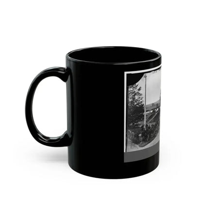 District Of Columbia. Officers And Men Of Company F, 3d Massachusetts Heavy Artillery, In Fort Stevens (U.S. Civil War) Black Coffee Mug - Go Mug Yourself
