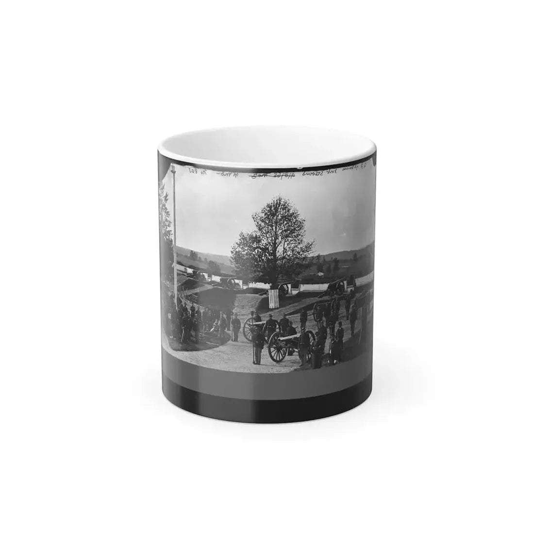 District of Columbia. Officers and Men of Company F, 3D Massachusetts Heavy Artillery, in Fort Stevens (U.S. Civil War) Color Changing Coffee Mug 11oz Default Title 11oz - Go Mug Yourself