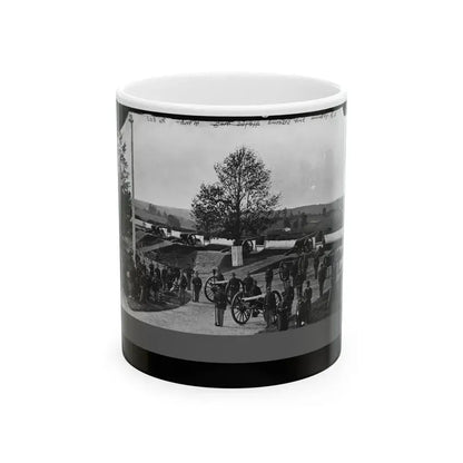 District Of Columbia. Officers And Men Of Company F, 3d Massachusetts Heavy Artillery, In Fort Stevens (U.S. Civil War) White Coffee Mug 11oz - Go Mug Yourself