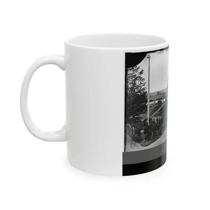 District Of Columbia. Officers And Men Of Company F, 3d Massachusetts Heavy Artillery, In Fort Stevens (U.S. Civil War) White Coffee Mug - Go Mug Yourself