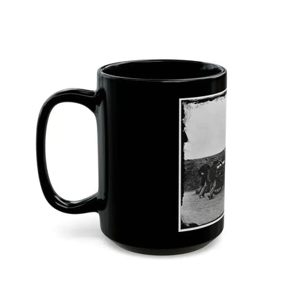 District Of Columbia. Sergeants Of 3d Massachusetts Heavy Artillery, With Gun And Caisson At Fort Totten (U.S. Civil War) Black Coffee Mug - Go Mug Yourself