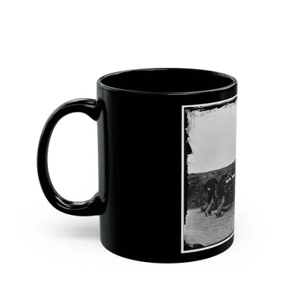 District Of Columbia. Sergeants Of 3d Massachusetts Heavy Artillery, With Gun And Caisson At Fort Totten (U.S. Civil War) Black Coffee Mug - Go Mug Yourself