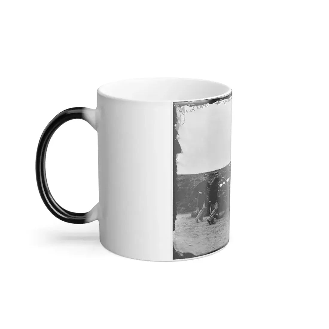 District of Columbia. Sergeants of 3D Massachusetts Heavy Artillery, With Gun and Caisson at Fort Totten (U.S. Civil War) Color Changing Coffee Mug 11oz - Go Mug Yourself