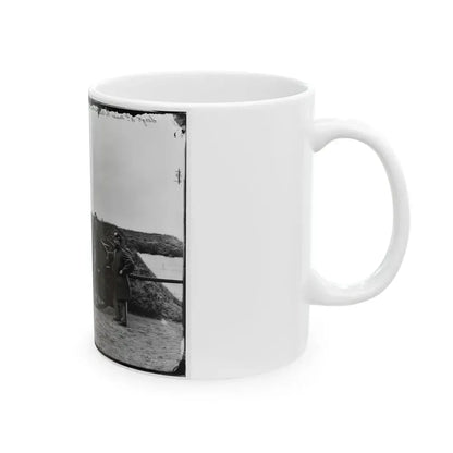 District Of Columbia. Sergeants Of 3d Massachusetts Heavy Artillery, With Gun And Caisson At Fort Totten (U.S. Civil War) White Coffee Mug - Go Mug Yourself