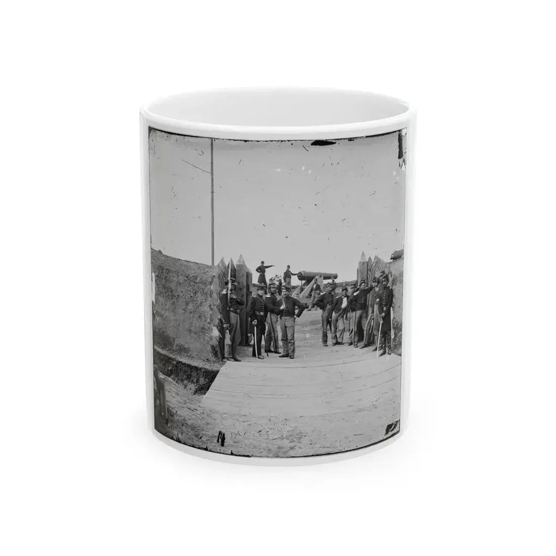 District Of Columbia. Soldiers At Gate Of Fort Slemmer (U.S. Civil War) White Coffee Mug 11oz - Go Mug Yourself