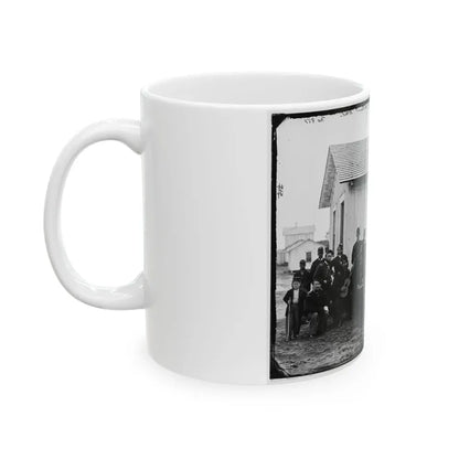 District Of Columbia. White Officers Of 4th U.S. Colored Infantry At Leisure, Fort Slocum (U.S. Civil War) White Coffee Mug - Go Mug Yourself