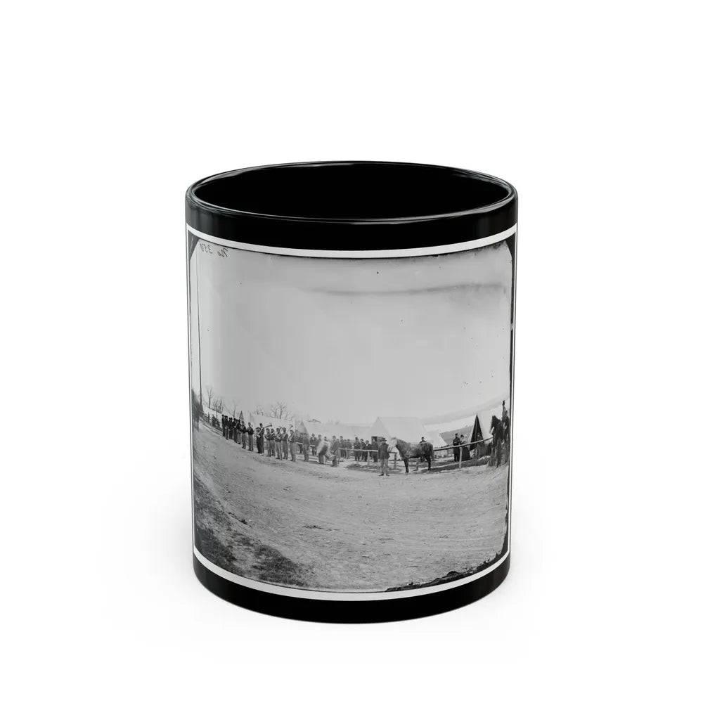 District Of Columbia. Band Before Quarters At Camp Stoneman (U.S. Civil War) Black Coffee Mug-11oz-Go Mug Yourself