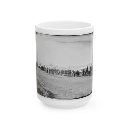 District Of Columbia. Band Before Quarters At Camp Stoneman (U.S. Civil War) White Coffee Mug-15oz-Go Mug Yourself