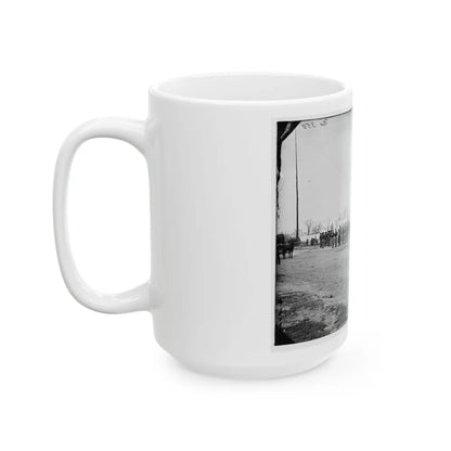 District Of Columbia. Band Before Quarters At Camp Stoneman (U.S. Civil War) White Coffee Mug-Go Mug Yourself